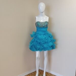 Lets Fashion Turquoise Homecoming Dress Size Small